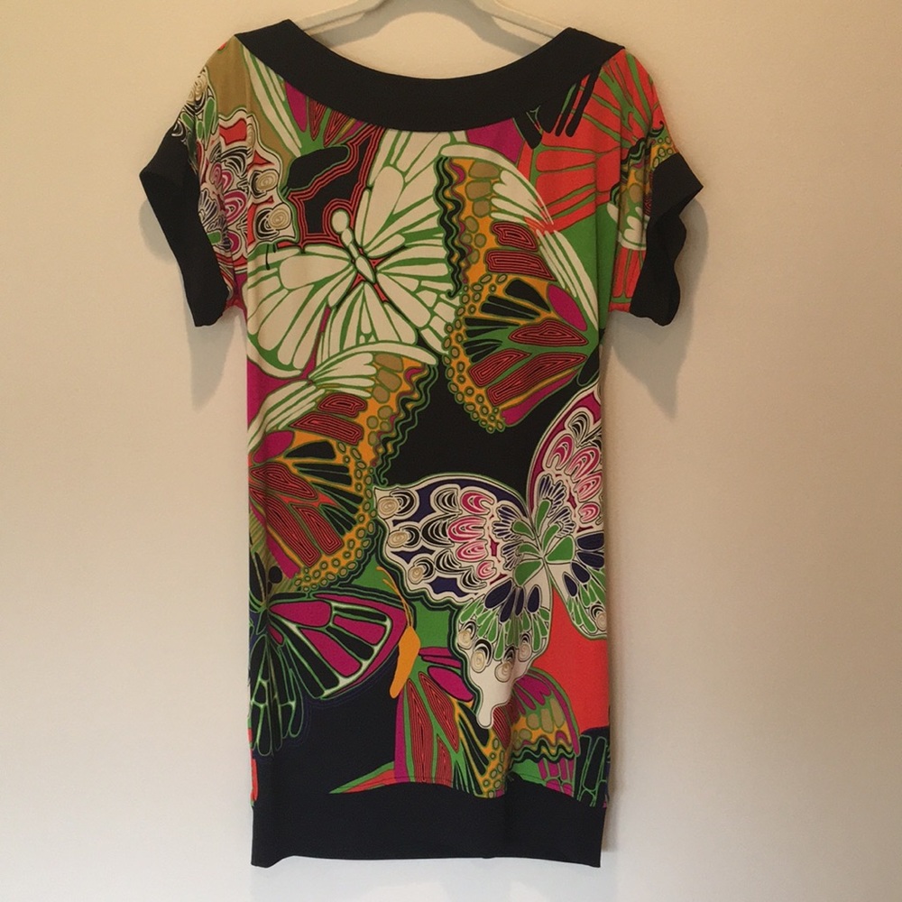 Laundry by Design multi color print SS dress, XS